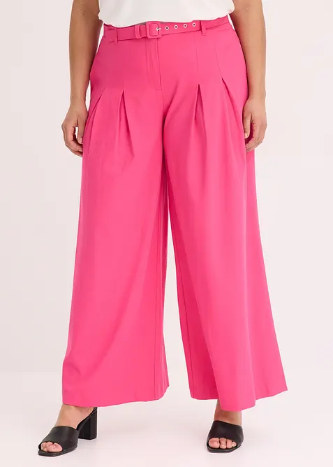 Pantaloni con pinces e cintura (set 2 pezzi), bonprix