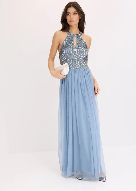 Abito lungo con paillettes, bonprix