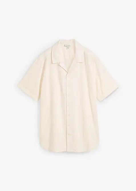Camicia a maniche corte in misto lino, bonprix