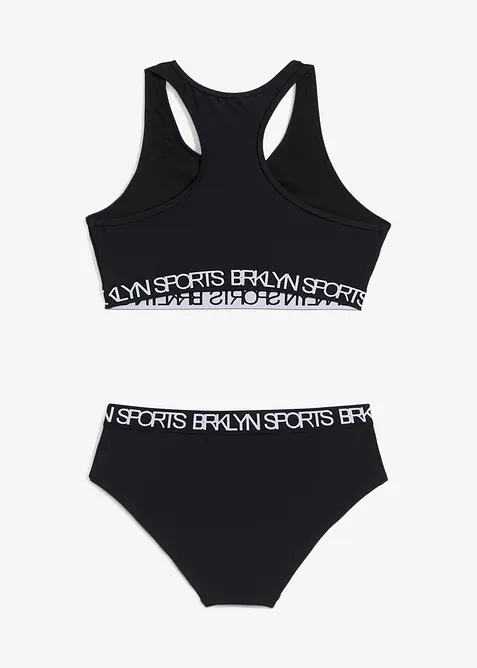 Bikini sportivo con spalline olimpioniche (set 2 pezzi), bonprix