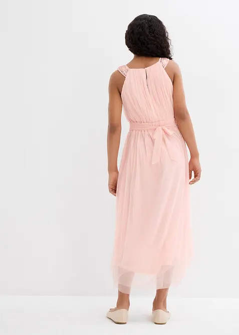 Abito lungo con paillettes decorative, bonprix