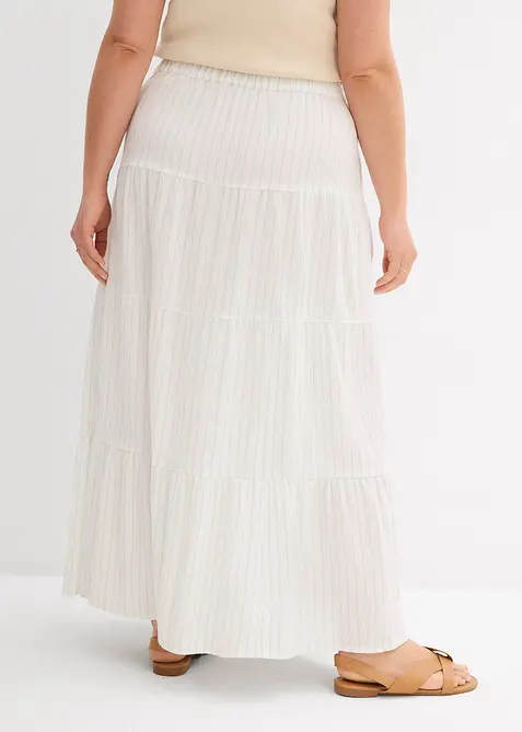 Gonna lunga a righe in puro cotone, bonprix