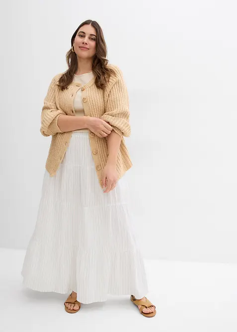 Gonna lunga a righe in puro cotone, bonprix