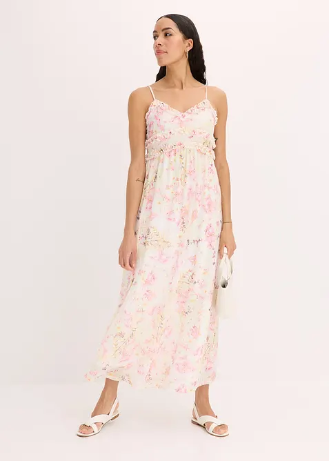 Abito lungo in delicato mesh, bonprix