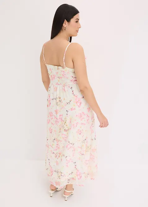 Abito lungo in delicato mesh, bonprix