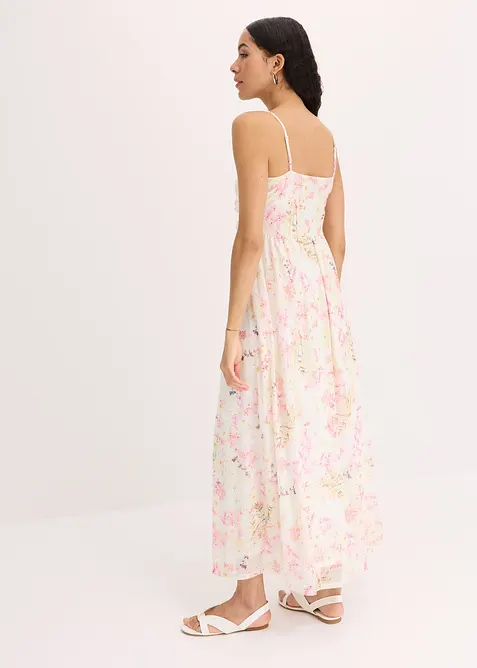 Abito lungo in delicato mesh, bonprix