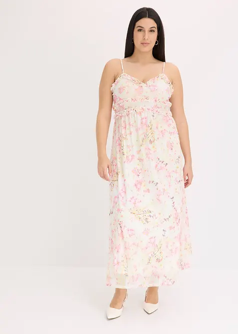 Abito lungo in delicato mesh, bonprix