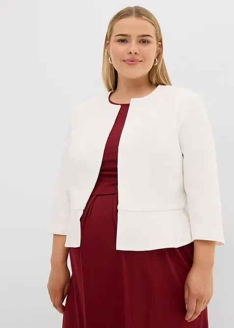 Blazer prémaman corto in satin, bonprix