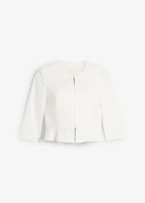 Blazer prémaman corto in satin, bonprix