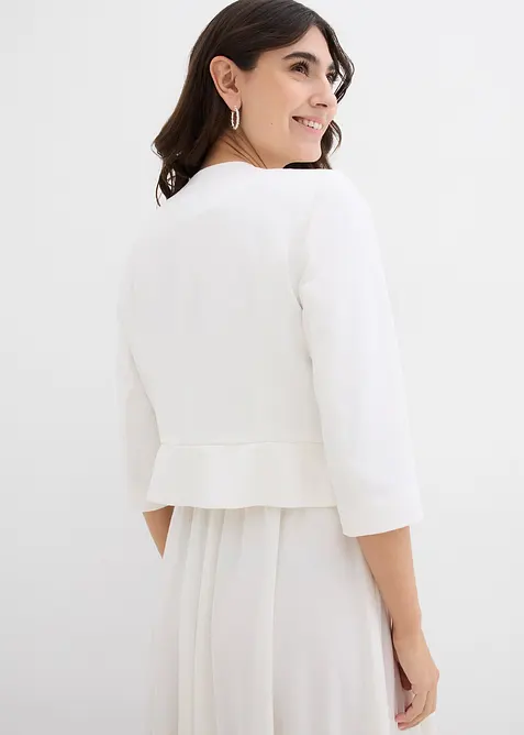 Blazer prémaman corto in satin, bonprix