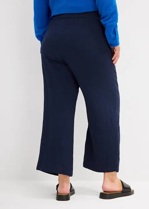 Pantaloni pr&eacute;maman in mussola di puro cotone, loose fit, bonprix