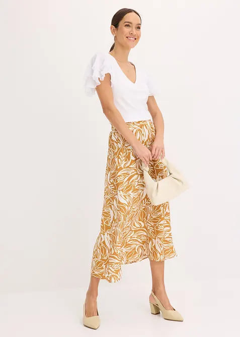 Maglia con volant, bonprix