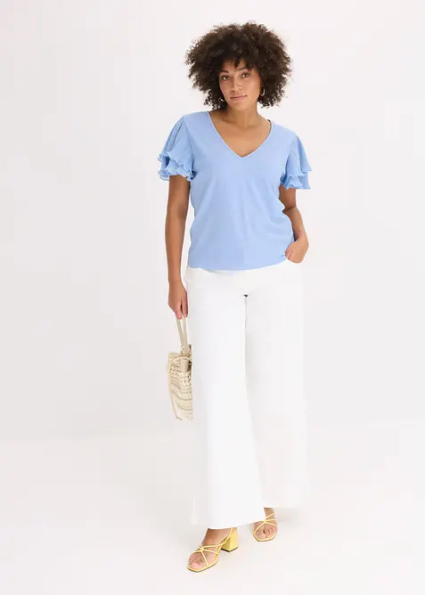 Maglia con volant, bonprix