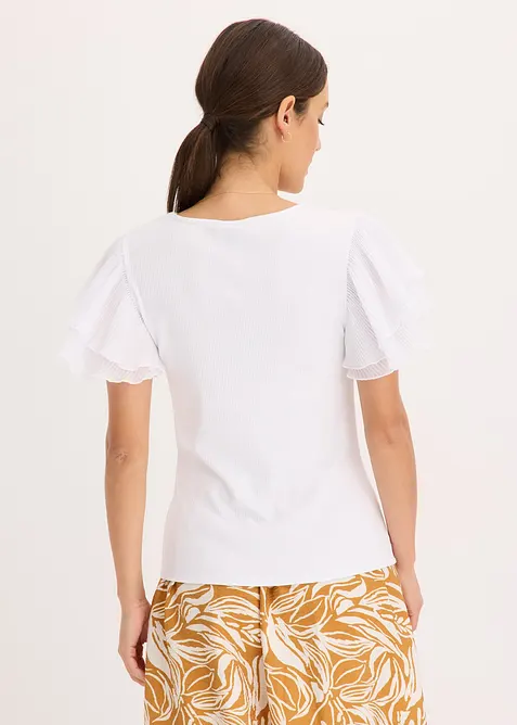 Maglia con volant, bonprix