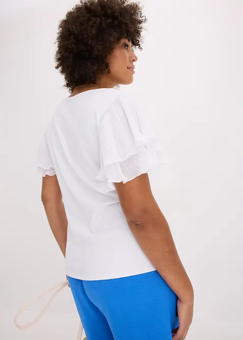Maglia con volant, bonprix