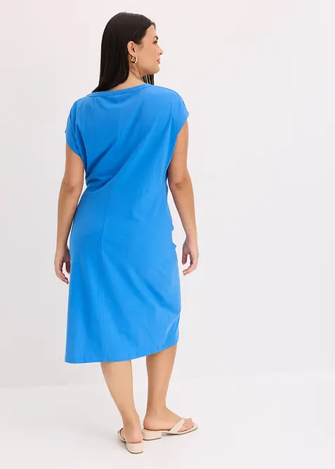 Abito di jersey in misto cotone elasticizzato con nodo al lato, bonprix