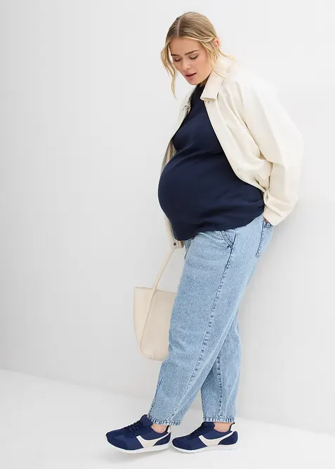 Maglia pr&eacute;maman a coste in puro cotone biologico (pacco da 2), bonprix