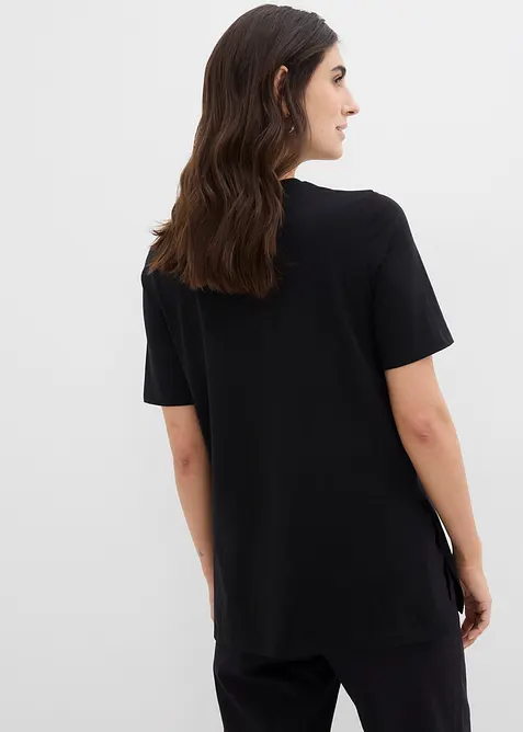 Maglia prémaman / da allattamento in cotone biologico con spacchetti laterali, bonprix