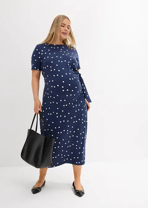 Abito pr&eacute;maman lungo in jersey di cotone biologico, bonprix