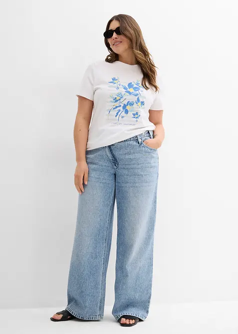 T-shirt in misto cotone elasticizzato, bonprix