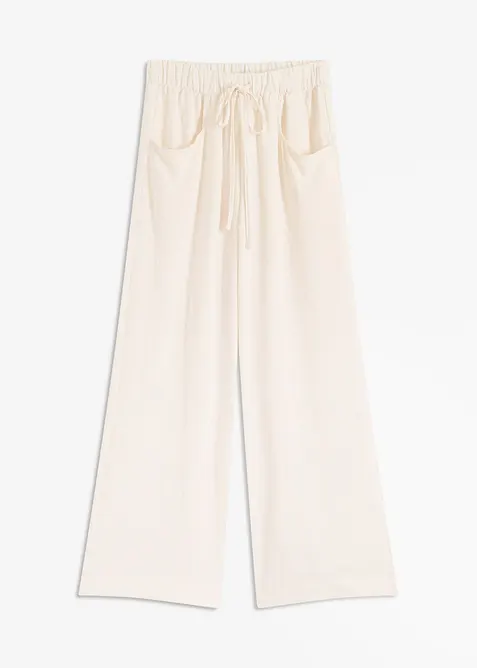 Pantaloni larghi in crêpe leggero, bonprix