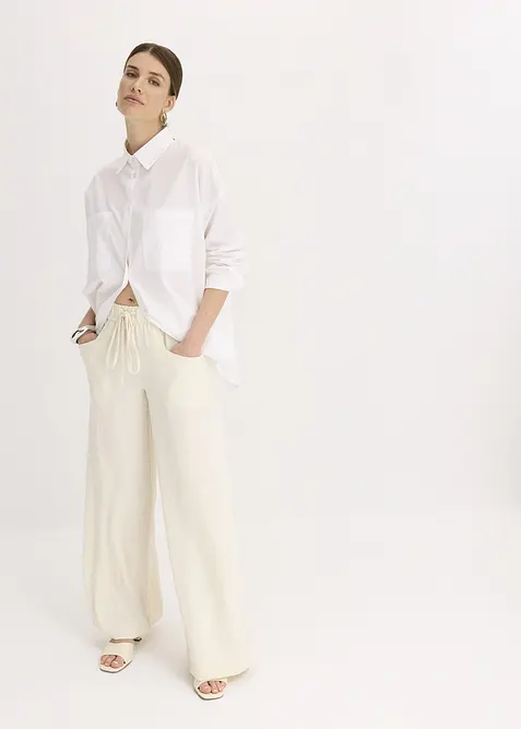 Pantaloni larghi in crêpe leggero, bonprix