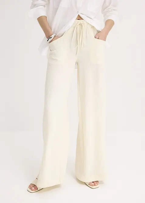 Pantaloni larghi in crêpe leggero, bonprix