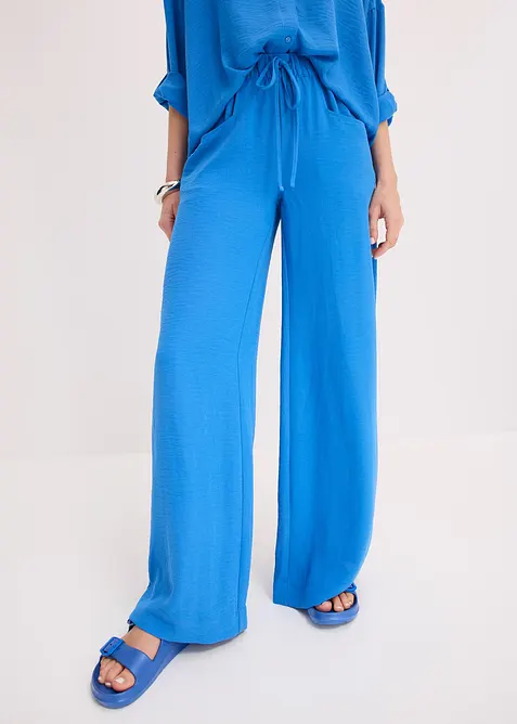 Pantaloni larghi in cr&ecirc;pe leggero, bonprix
