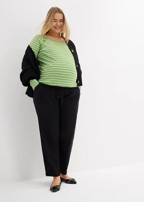 Pantaloni prémaman in misto lino, straight, bonprix