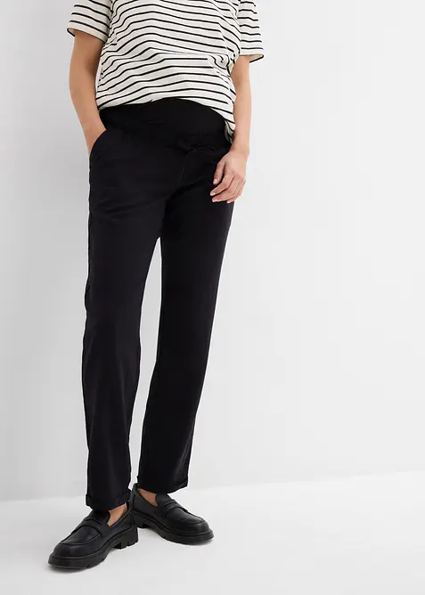 Pantaloni prémaman in misto lino, straight, bonprix