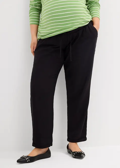 Pantaloni prémaman in misto lino, straight, bonprix