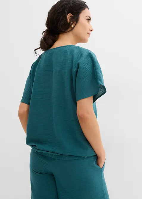 Blusa oversize con fondo elastico, bonprix