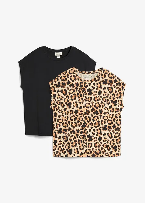 Maglia in puro cotone biologico (pacco da 2), bonprix