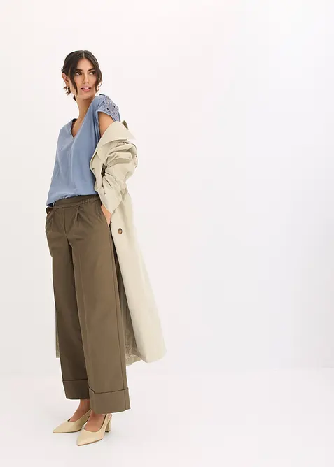 Maglia con inserti lavorati a uncinetto, bonprix