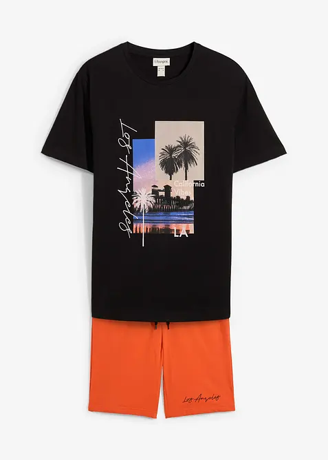 T-shirt e pantaloncini in felpa (set 2 pezzi), bonprix