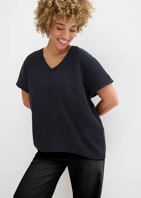 Maglia a tunica in soffice mussola, bonprix