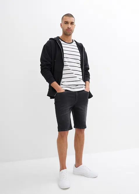 Bermuda in jeans elasticizzati, regular fit (pacco da 2), bonprix