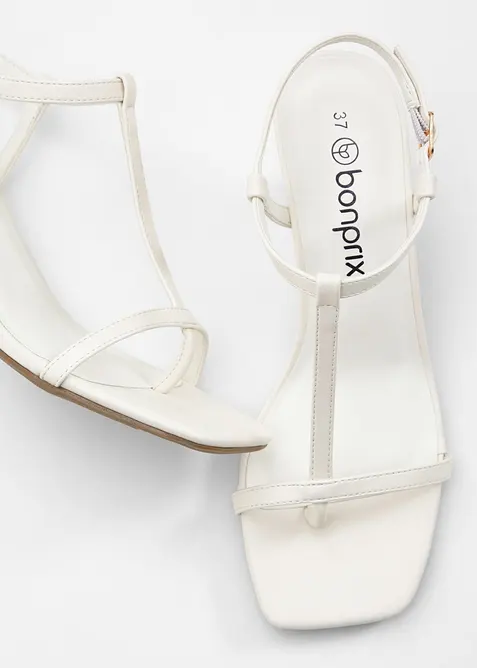Sandali con tacco e cinturino, bonprix