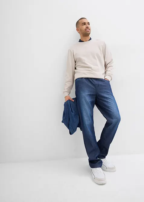 Jeans con elastico in vita in denim estivo, classic fit (pacco da 2), bonprix