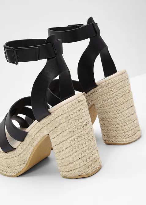 Sandali con tacco e plateau, bonprix