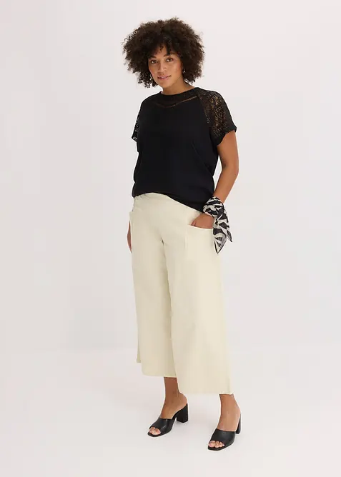 Maglia con pizzo, bonprix