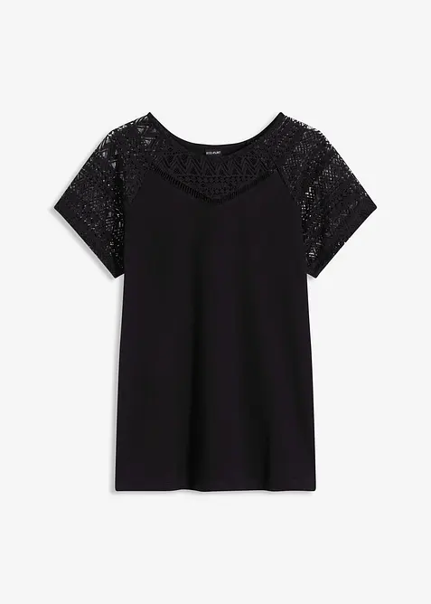 Maglia con pizzo, bonprix
