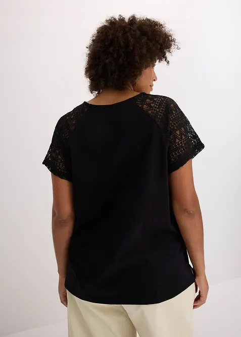 Maglia con pizzo, bonprix