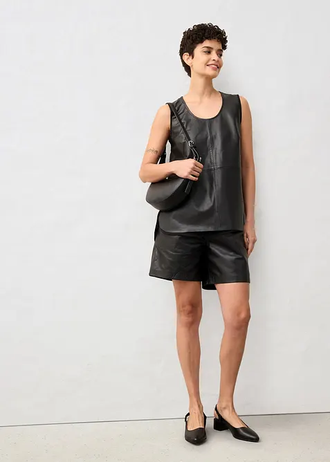 Canotta con davanti in nappa d'agnello, bonprix