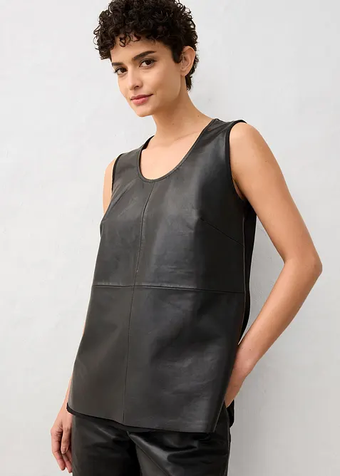 Canotta con davanti in nappa d'agnello, bonprix