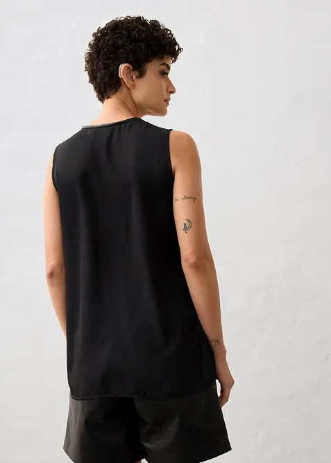 Canotta con davanti in nappa d'agnello, bonprix