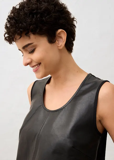 Canotta con davanti in nappa d'agnello, bonprix