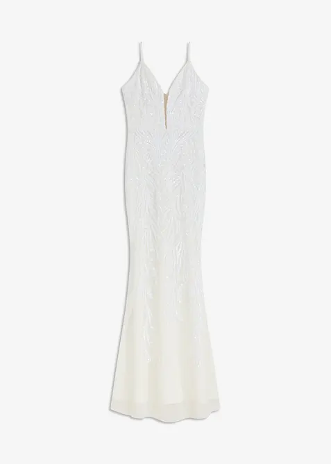 Abito da sposa ricamato con paillettes, bonprix