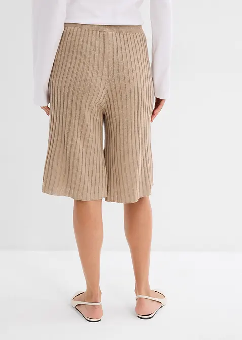 Bermuda a vita alta in maglia di misto viscosa, bonprix