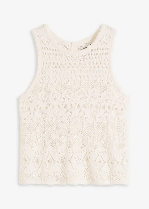 Top in maglia traforata, bonprix